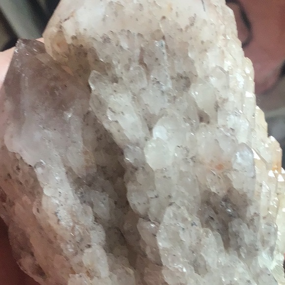 Rare double crystal double terminated candle quartz w hematite elestial - Picture 14 of 16